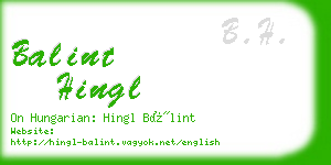 balint hingl business card